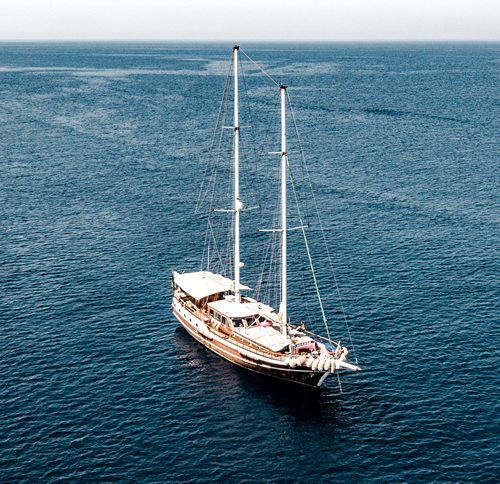 charter in caicco a vela eolie